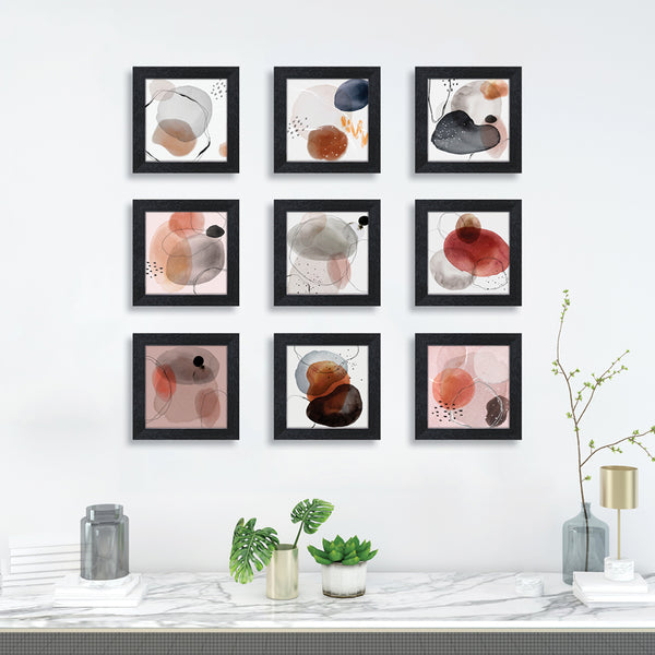 Buy Riyana Abstract Wall Art - Set Of Nine Wall Art & Paintings from Vaaree