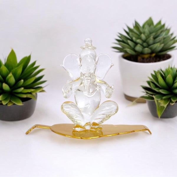 Buy Divine Ganesha Murti Glass Idol Showpiece from Vaaree