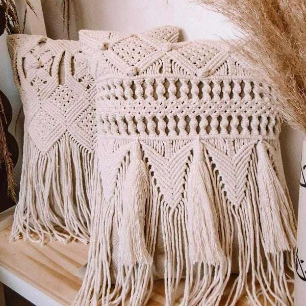 Buy Oliver Macrame Knit Boho Cushion Cover Cushion Covers from Vaaree