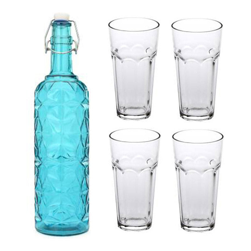 Buy Hart 1000 ML Water Bottle With 300 ML Glass - Five Piece Set Bottle from Vaaree