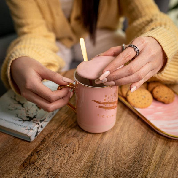 Buy Alessi Abstract Pink Mug (250 ML) - Three Piece Set Mug & Tea Cup from Vaaree