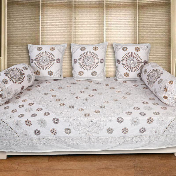 Buy Arunima Diwan Set (Grey) - Six Piece set Diwan Set from Vaaree