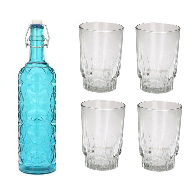 Buy Stella 1000 ML Water Bottle With 200 ML Glass - Five Piece Set Bottle from Vaaree