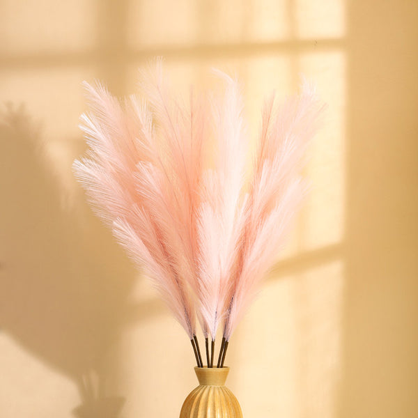 Buy Faux Realistic Pampas Sticks (Pink) - Set Of Three Artificial Flowers from Vaaree