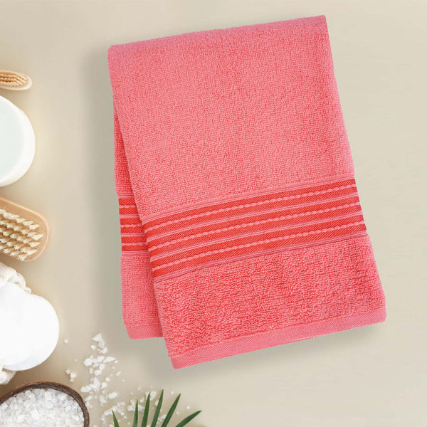 Buy Micro Cotton LuxeDry Soothe Bath Towel - Coral Bath Towels from Vaaree