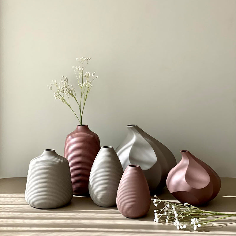 Buy Adola Arca Vase - Light Grey Vase from Vaaree