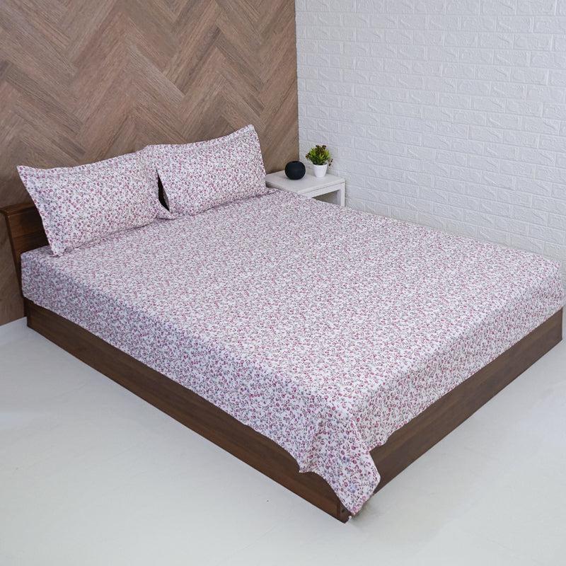 Buy Anvisha Floral Bedsheet - Pink Bedsheets from Vaaree