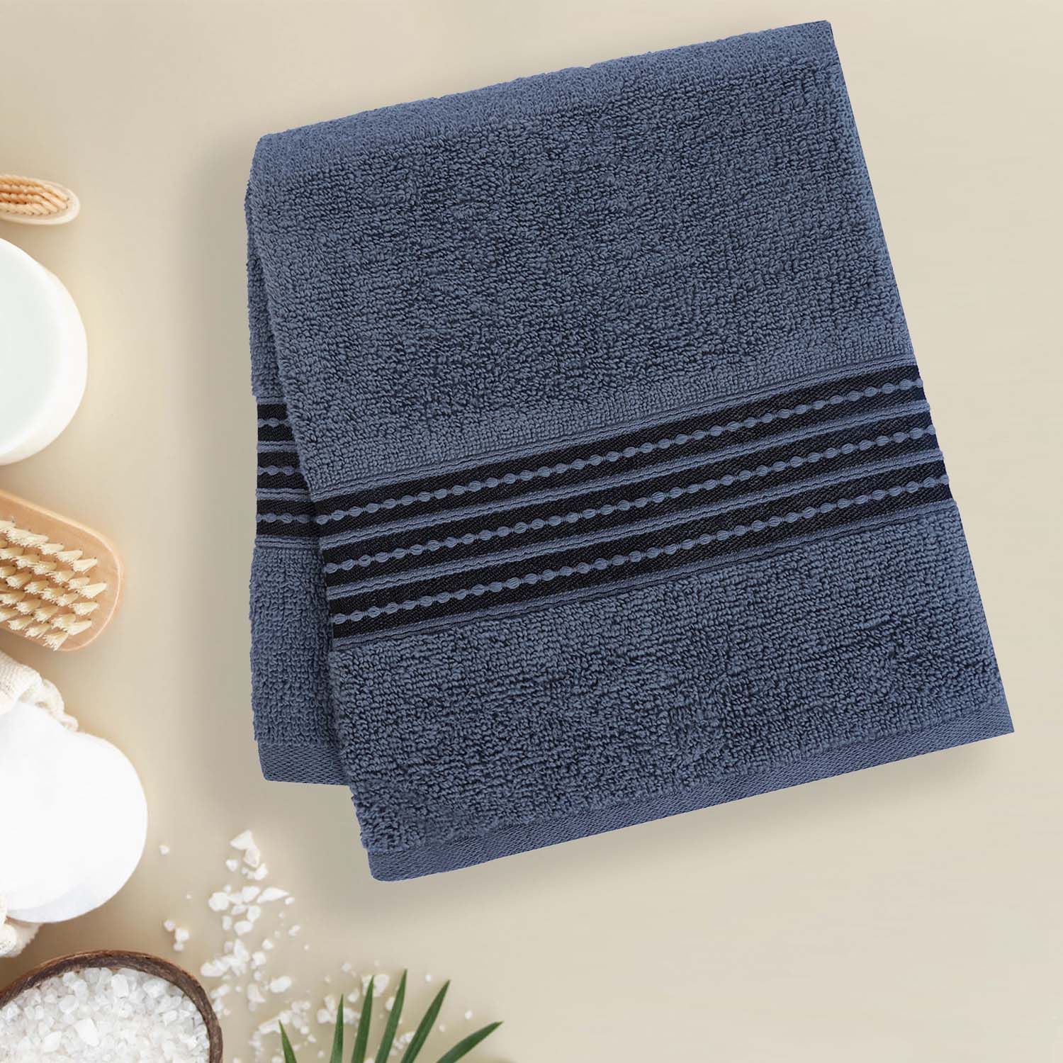 Buy Micro Cotton LuxeDry Soothe Bath Towel - Dark Grey Bath Towels from Vaaree