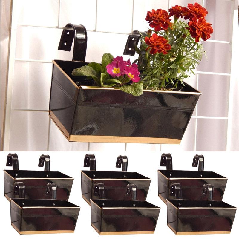 Buy Adro Planter (Black) - Set Of Six Pots & Planters from Vaaree