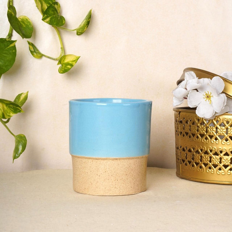 Buy Abinsha Ceramic Pot - Blue Pots & Planters from Vaaree