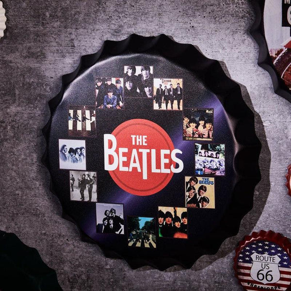 The Beatles Cd Bottle Cap Wall Accent