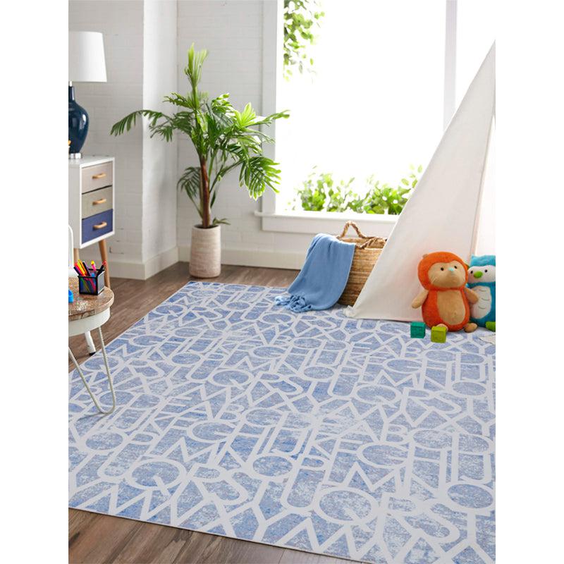 Buy Alphabet Troop Carpet - Blue Carpet from Vaaree