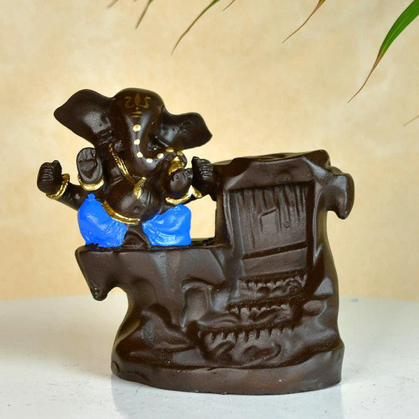 Buy Blue Ganpathi Smoke Fountain Showpiece from Vaaree