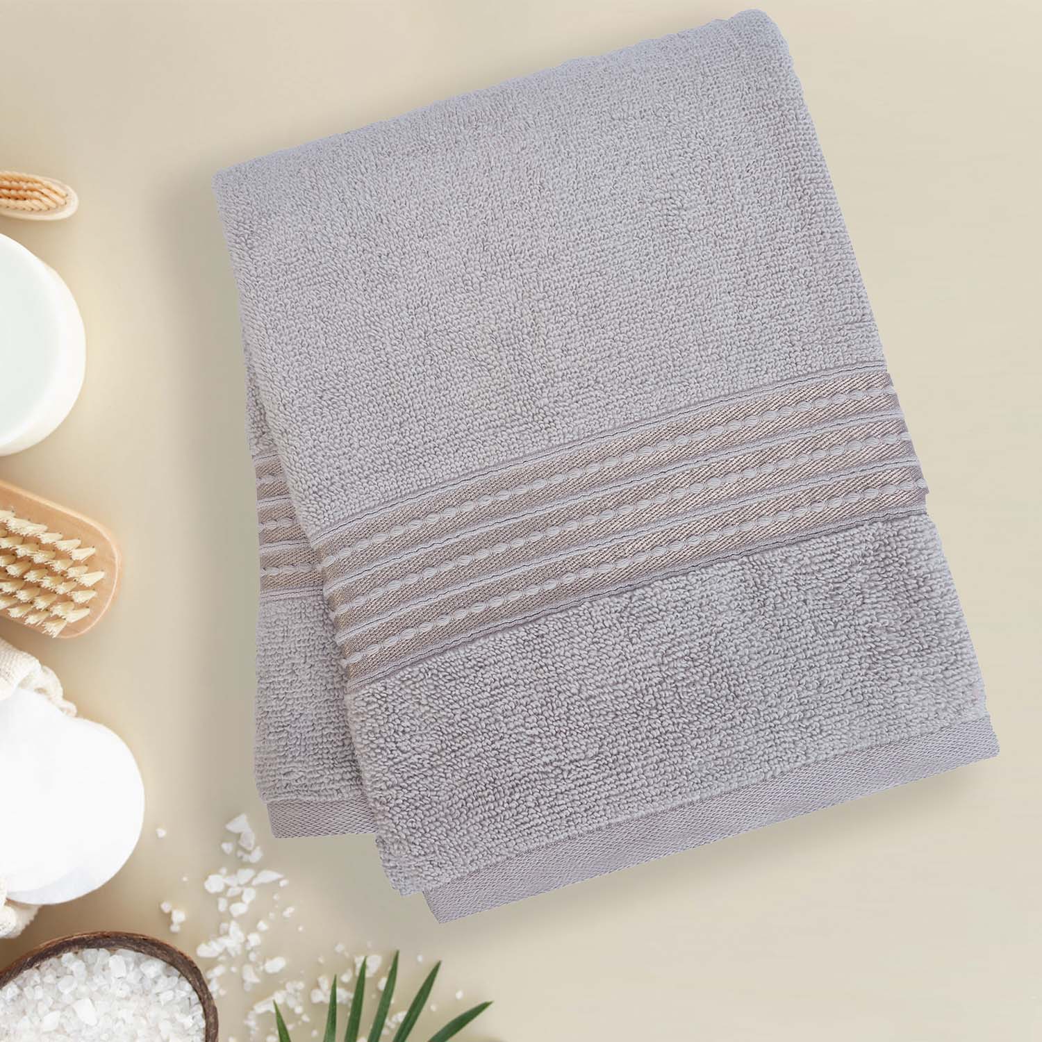 Buy Micro Cotton LuxeDry Soothe Bath Towel - Grey Bath Towels from Vaaree