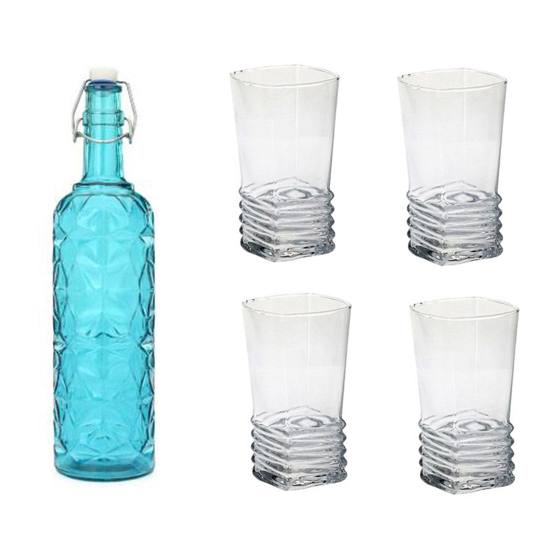 Buy Winslow 1000 ML Water Bottle With 300 ML Glass - Five Piece Set Bottle from Vaaree