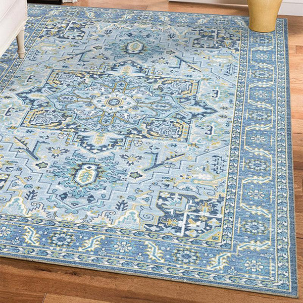 Buy Noah Ethnic Carpet - Sky Blue Carpet from Vaaree