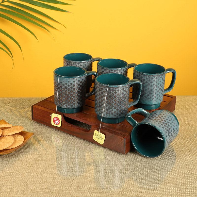 Buy Raah Ceramic Cup (150 ML) - Set of Six Mugs from Vaaree