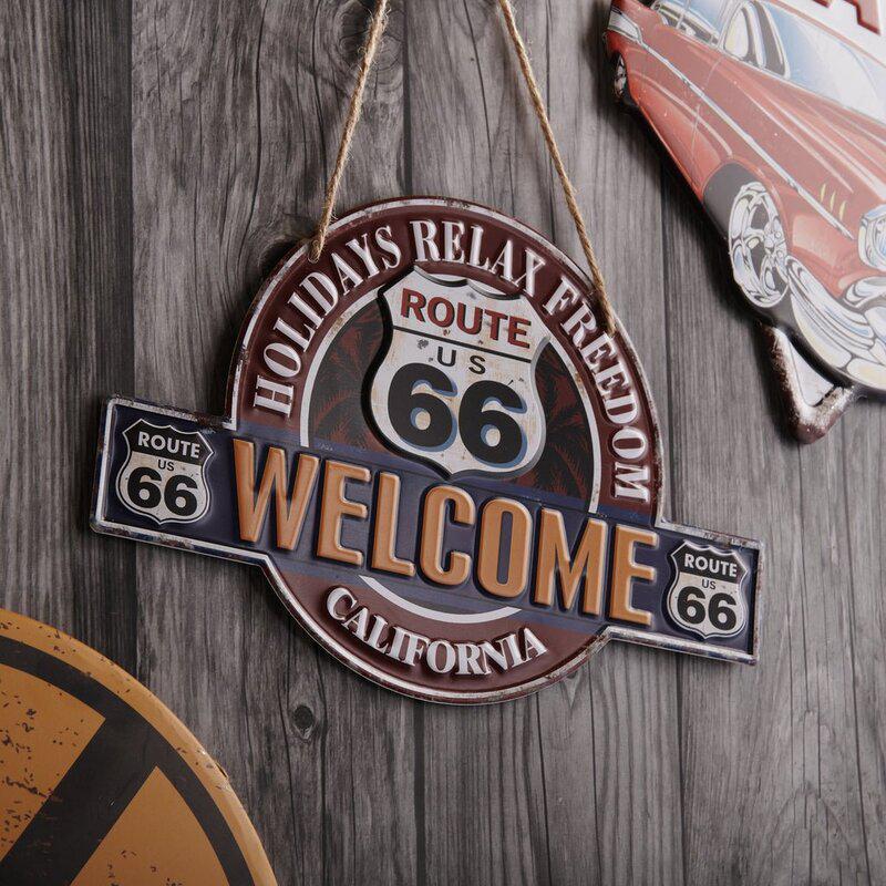 Buy Welcome Route 66 Wall Accent Wall Accents from Vaaree