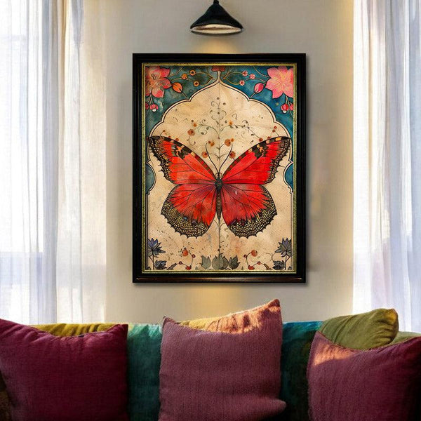 Buy Orange Butterfly Wall Art Wall Art & Paintings from Vaaree