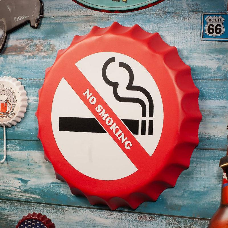 Buy No Smoking Bottle Cap Wall Accent Wall Accents from Vaaree