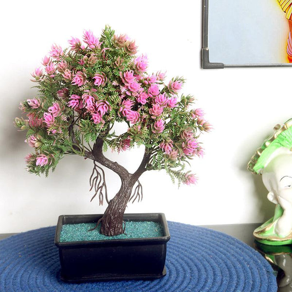 Buy Faux Purple Moyogi Bonsai With Pot Artificial Plants from Vaaree