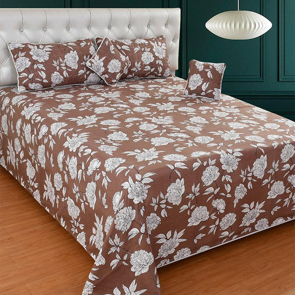 Buy Sumera Pompom Laced Floral Bedding Set - Five Piece Set Bedding Set from Vaaree