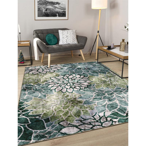 Buy Enaya Floral Carpet - Turquoise Carpet from Vaaree