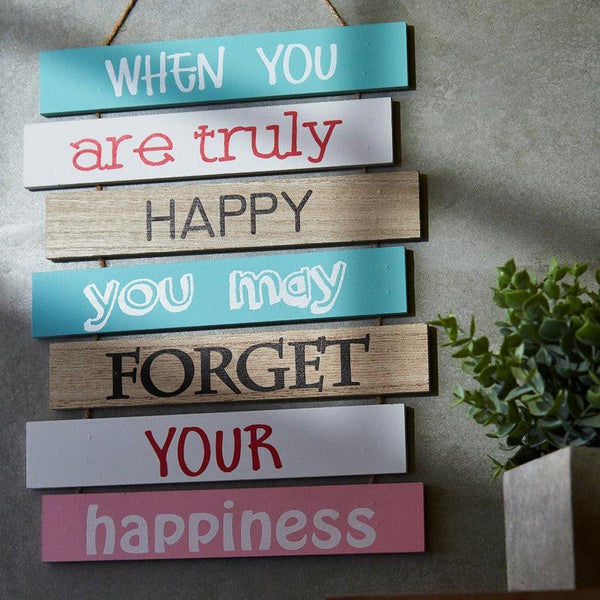 When You Are Truly Happy Motivational Quote Wall Accent