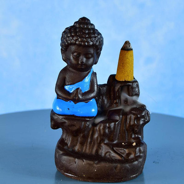 Buy Little Blue Buddha Smoke Fountain Showpieces from Vaaree