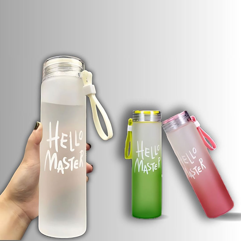 Bottle - Hello Master 400 ML Water Bottle (Green/Pink/White) - Set Of Three