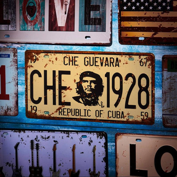 Che 1928 Number Plate Wall Accent