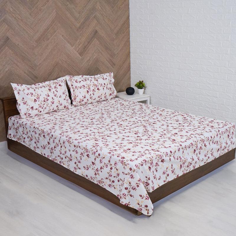 Buy Ramisa Floral Bedsheet - Pink Bedsheets from Vaaree