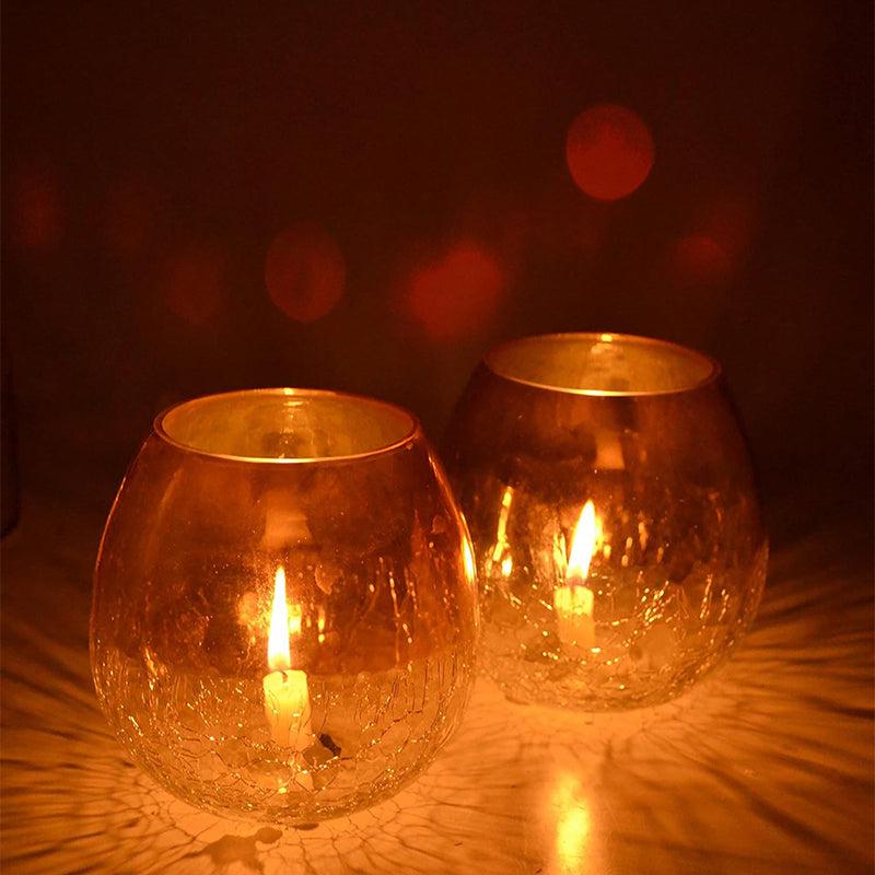 Buy Glamora Glass Tealight Candle Holder Tea Light Candle Holders from Vaaree