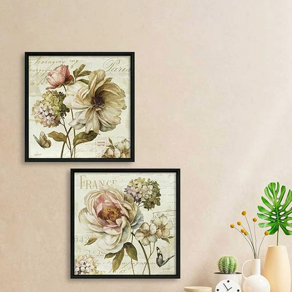 Buy Bailey Floral Wall Art - Set Of Two Wall Art & Paintings from Vaaree