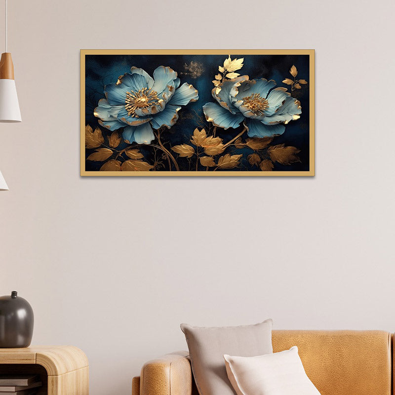 Buy Luxe Peony Wall Painting With Frame Wall Art & Paintings from Vaaree