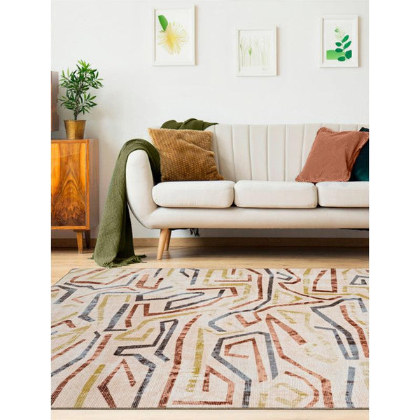 Buy Zubid Abstract Carpet - Brown Carpet from Vaaree