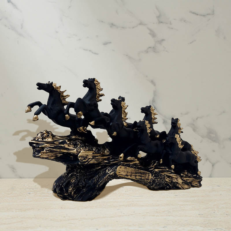 Buy Stallion Amaze Showpiece - Black Showpieces from Vaaree