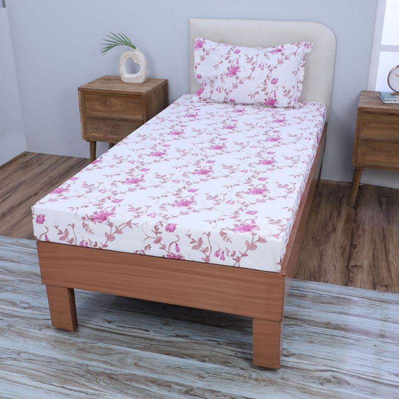 Buy Catalina Floral Printed Bedsheet - Pink Bedsheets from Vaaree