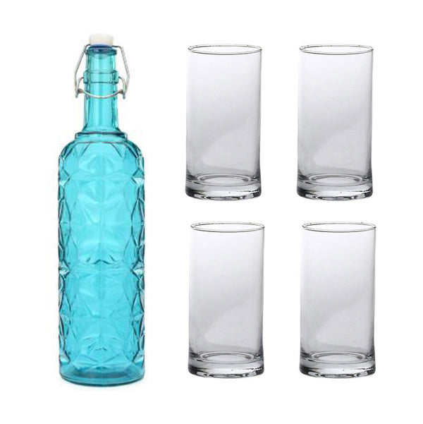 Buy Lachlan 1000 ML Water Bottle With 300 ML Glass - Five Piece Set Bottle from Vaaree