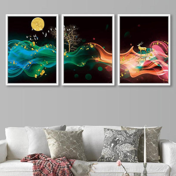 Buy Pure Magic Wall Art - Set Of Three Wall Art & Paintings from Vaaree