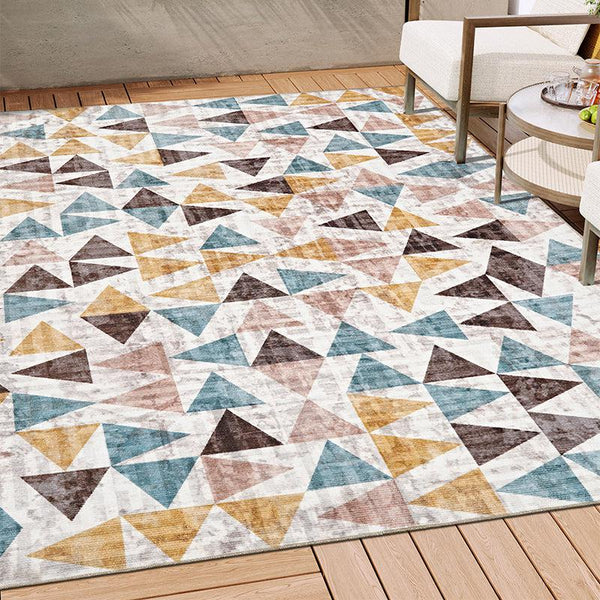 Buy Isaac Geometric Carpet - Green & Brown Carpet from Vaaree