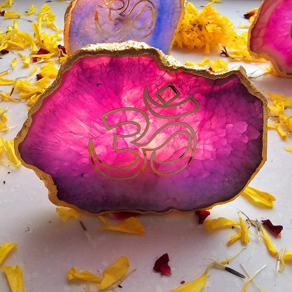 Buy Festive Om Tealight Candle Holder - Purple Gift Box from Vaaree