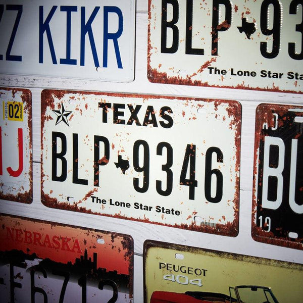 Texas Blp 9346 Number Plate Wall Accent