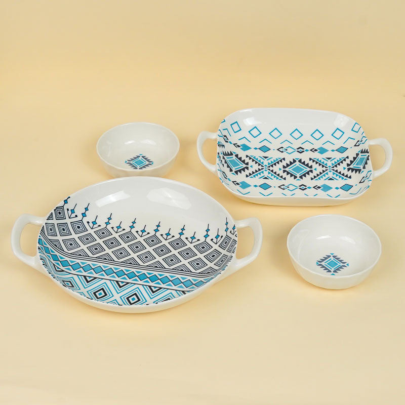 Buy Jivo Ethnic Serving Set - Four Piece Set Dinner Set from Vaaree