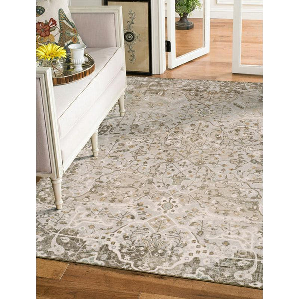 Buy Aziza Ethnic Carpet - Grey Carpet from Vaaree