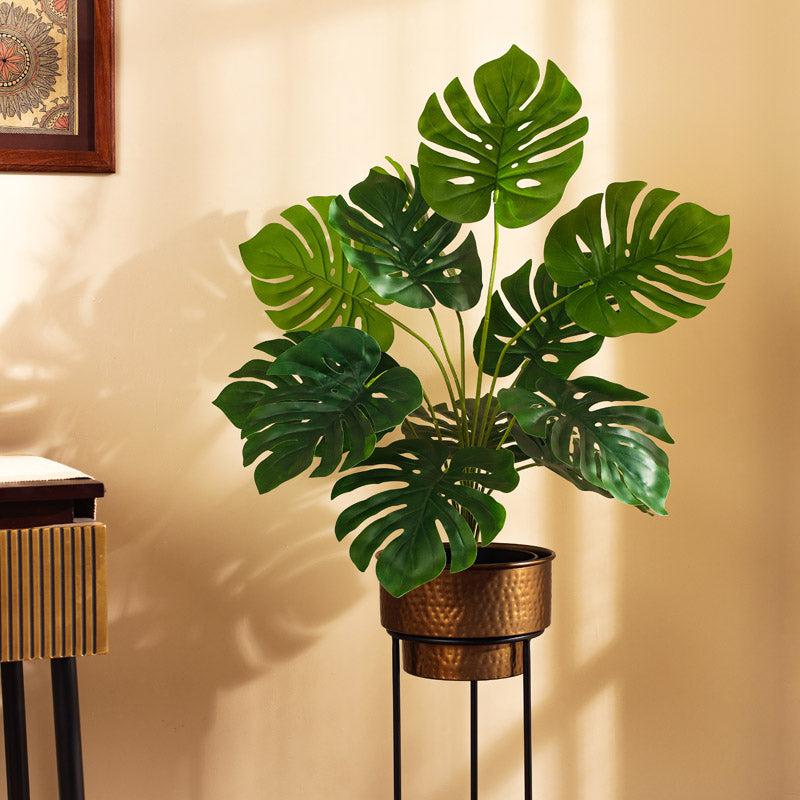 Buy Faux Realistic Monstera With Pot- Green Artificial Plants from Vaaree