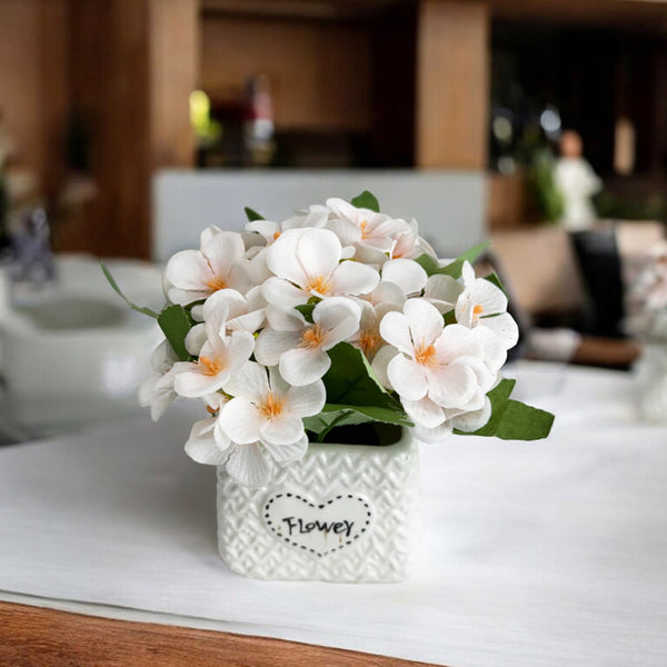 Buy Faux Jasmine Plant With Pot Artificial Plants from Vaaree