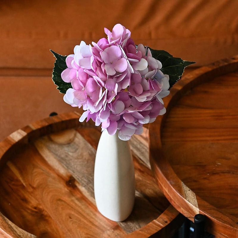 Buy Faux Everlasting Hydrangea Flower Stick - Purple Artificial Flowers from Vaaree