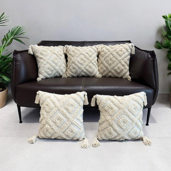 Buy Shiloh Tufted Cushion Cover - Set Of Five Cushion Cover Sets from Vaaree