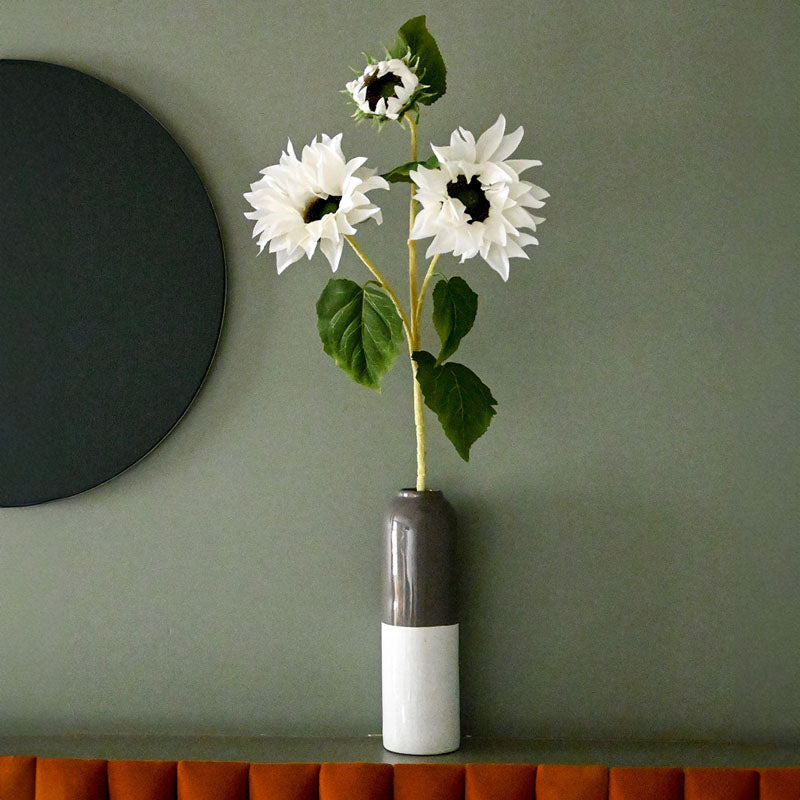 Buy Faux Sunflower Flower Stick - White Artificial Flowers from Vaaree